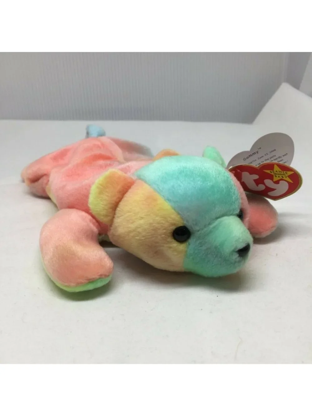 Ty Beanie Baby Sammy Bear Plush Stuffed Animal Retired W Tag June 23 1998